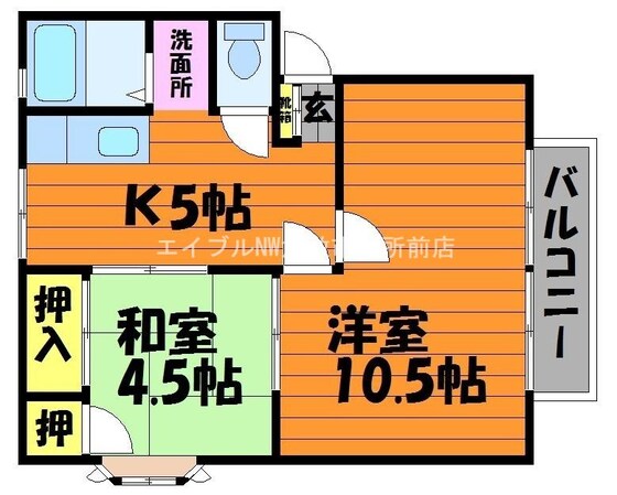 サンライフ若宮Aの物件間取画像